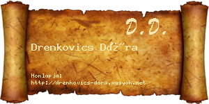 Drenkovics Dóra névjegykártya